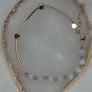Gold Opal Heart Bracelet